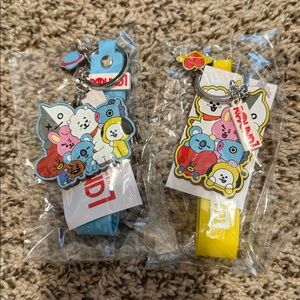 Two Limited edition BT21 key chains